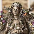 Miniatyrbild 4 av 5: Millennium Gaia-staty, Moder Jord-staty, Gaia Moder Jord-gudinnestatyy i harts, Hartsstaty för hemträdgårdsdekoration, Konststaty, Hartsdekor