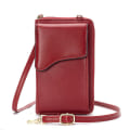 Miniatyrbild 1 av 5: Wabjtam Liten Läder Axelväska, Crossbody Väska Mobiltelefon Plånbok Handväska Lätt Crossbody Handväskor För Kvinnor Röd