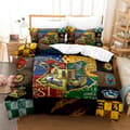 3D Digitaltryck Hogwarts Hemtextil Sängkläder Tredelad Set HL13 180*200cm -ZHENV（180*200cm）