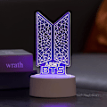 Miniatyrbillede 3 af 4: Kpop Bts Bangtan Boys 7 farver LED akryl natlys Børns sengeborde lamper Soveværelse Hjem værelse dekoration til hær fans gaver - Snngv