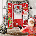 Miniatyrbild 3 av 5: Juldörrdekoration Glad Jul Banner Dekoration Hemhängande Julpynt 2023 Gott Nytt År Present (tomte (T17)