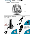 Miniatyrbillede 5 af 5: Mikrofonarm, Opgraderet Mikrofonarm Mikrofonstativ Bomophængsstativ med 3/8\" til 5/8\" Skrueadapterklemme til Blue Yeti Snowball, HyperX QuadCast,