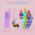 Miniatyrbild 2 av 5: Pop Purse Fidget Toys Crossbody Handväska för Flickor, Push Bubble Sensory Axelväska, Fidget Pop Bubble Axelväska Silikon Push Bubble Väska Lindra S