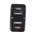 Miniatyrbillede 4 af 5: Billader til bil med dobbelt USB-port, opladningsadapter med voltdisplay, passer til rød