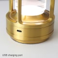 Miniatyrbilde 3 av 5: Lumison Crystal Lantern Bordlampe, lumison krystalllampe, bærbar metallbordlampe, 3 farger oppladbar trådløs LED-lampe - Snngv (gull)