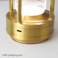 Miniatyrbillede 3 af 5: Lumison Crystal Lantern Bordlampe, lumison Krystallampe, bærbar Metal Bordlampe, 3 farver Genopladelig Led Lampe - Snngv（Guld）
