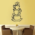 Miniatyrbilde 3 av 5: 12 tommers kaffiveggklistremerer Kaffeveggkunst klistremerer Kaffetid klistremerer DIY flyttbare kaffeskilt veggdekor klistremerer med kaffekopper skilt for kaffebarer