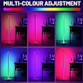 Miniatyrbild 4 av 5: LED-golvlampa vardagsrum 120 cm hörnlampa RGB färgväxlande golvlampa dimbar med fjärrkontroll och app, musiksynkronisering, timerfunktion, DIY Mo