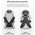 Miniatyrbilde 4 av 4: Support'helice for DJI Mavic Mini 3 Pro, stabilisatorvinger, beskyttelsestropp, importørtilbehør (grå)