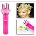Miniatyrbild 1 av 5: Bärbar hårflätningsverktyg Automatisk hårfletmaskin Snabb Twist Styler Hårflätningsmaskin Diy Styling Roller(ingår ej batterier)rosa)(1st)