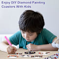 Miniatyrbild 2 av 4: Katt 8-deliga Diamantkonstunderlägg med Stativ, Konst och Hantverk för Vuxna Diamantmålningssatser, DIY Mandala Underlägg för Hantverk