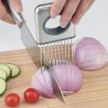 Miniatyrbild 3 av 5: Lökhackare i Rostfritt Stål, Stark Multifunktionell Kökshjälp, Praktisk Hackare, Silver