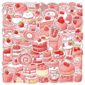 Miniatyrbillede 1 af 5: 60 stk./sæt Cartoon Stickers Diverse Dessert Graffiti Stickers Kuffer Bærbar Vand Bot