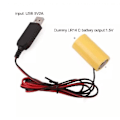 Miniatyrbilde 4 av 4: Lr14 C Batteri Eliminator Usb Strømkabel Erstatter Lr14 C Batteri For Elektrisk Leker Flashlight Klokke