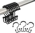 12-pack rostfria duschdraperiringar