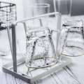 Miniatyrbilde 3 av 5: Smijern bærbar avløpskoppstativ flatt stål sekskantet koppstativ opp ned oppbevaringsstativ seks glass vannkkoppstativ
