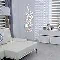 Miniatyrbillede 4 af 5: 3D Blomsterspejl Vægklistermærke til Soveværelse Stue Sofa Baggrund Tv Væg Baggrund, Hjemmeindretning (Sølv)