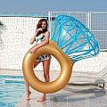Miniatyrbild 1 av 5: Uppblåsbar Diamant Ring Pool Float För Vuxna & Barn