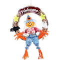 Pikkukuva 1 / 3: 2023 Mardi Gras Scarecrow -koriste, kurpitsa ja noita