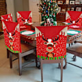Miniatyrbild 4 av 5: Julstolsöverdrag 4-pack Tyg Lägg Till Stolsöverdrag Juldekoration Passar Alla Stolar Stolsöverdrag Möbelöverdrag