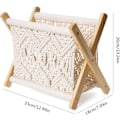 Miniatyrbild 3 av 5: Boho-hylla | Fällbar Macrame Dekorativ Bokhylla Golvstativ | Stående Golvkorgar För Förvaring Av Böcker, Post, Fjärrkontroll Och Barnkammare, Hem, Sovrum D