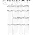 Miniatyrbild 3 av 5: Lufttäta Matförvaringsbehållare Set Med Lock, 15st BPA-fria Plastbehållare För Torra Varor I Köket, Diskmaskinsäkra