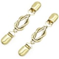 Miniatyrbillede 1 af 3: 2 stk. Retro Sweater Clips Cardigan Brosche (guld)
