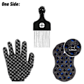 Miniatyrbild 2 av 5: Curl Sponge Set, Hårsvamp för Svarta Män, Twist Sponge Brush Set för Lockar, Hår