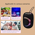 Miniatyrbild 4 av 5: Ny trådlös Bluetooth-högtalare med lysande utomhus bärbar subwoofer-högtalare, hög effekt lång standby med färgglada ljuseffekter