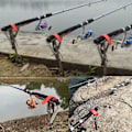 Miniatyrbild 5 av 5: 2023 Automatisk fjäderfiskespöhållare i rostfritt stål, 360 graders justerbar fiskespöhållare, snabb