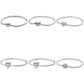 Pikkukuva 4 / 4: Naisten Standard S925 hopeahelmi-kiinnitysranneke klassinen sarja sydän täysi timantti (16cm，H)