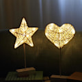 Miniatyrbillede 3 af 4: Jule rattan modellering lampe lanterne vedhæng belysning rattan til spisestue stue