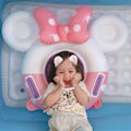 Miniatyrbild 4 av 5: Simring för barn med Minnie Mouse-motiv, uppblåsbar poolring för barn, tjock flytring för barn