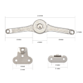 Miniatyrbilde 4 av 5: Heavy Duty Lokkstøttehengsler Soft Close Folding Lokk Stay Hinge Hold Lokk Åpent For Cabinet2pcs