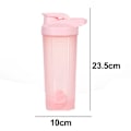 Miniatyrbild 2 av 4: Shaker (700 ml), Shaker för proteinshakes, plast, rosa