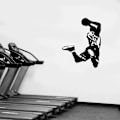 Miniatyrbillede 2 af 5: Fjernelse af vægklistermærke vægmaleri basketball spiller pasters