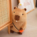 Miniatyrbillede 4 af 5: Kawaii Capybara plysdyr udstoppede dukke kreativ sød simulation udstoppede legetøj til børn piger gave dekoration samling（20cmA）
