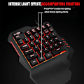 Miniatyrbild 5 av 5: Enhands Mekaniskt Gamingtangentbord, 35 Tangenter Enhands Mekaniskt Mini Gamingtangentbord Bakgrundsbelyst-färg Blandad Färg Multimedia