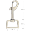 Miniatyrbild 2 av 5: 10 st Swivel Snap Hooks Metall Tungt Arbetsklämma Spänne Utlösare Klipp Multifunktionell - Bäst för Fjäderdjursspänne, Handgjorda Hantverksprojekt (Trapezoid Ring I