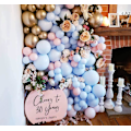 Miniatyrbild 4 av 4: Blå Ballonger 100-pack 10 tum Blå Latexballonger Macaron Pastellballonger För Alla Hjärtans Dag Bröllop Förlovning Festival Jubileum Baby Shower Födelsedag