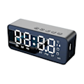 Miniatyrbild 1 av 5: Digital klocka med Bluetooth-högtalare, väckarklocka med alarm, spegel LED-display, Bluetooth V5.0 TFCard