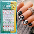 Miniatyrbild 3 av 5: 3 ark 5D Stereoskopisk Präglad Jul Nagelstickers Snöflinga Jultomte Snögubbe Nagel Dekaler Självhäftande Vinter