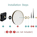Miniatyrbillede 5 af 5: Quartz DIY vægur urværk mekanisme batteri DIY reparation reservedele udskiftning med hænder