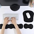 Miniatyrbild 6 av 6: 3-pack Musmatta Handledstöd Minnesskum Set Tangentbord Handstöd Laptop 3D Stereo Handkudde Handledstöd Enfärgad (Tangentbord ingår ej)