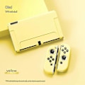 Miniatyrbild 1 av 5: 2021 Switch OLED Frostad Delad Skyddande Sleeve, TPU OLED All-Inclusive Mjukt Skal Kan Sättas In I Basen - Gul