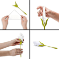 Miniatyrbillede 2 af 4: 20 stk. Servietholder i plast Servietholder Blomst til borde