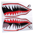 Miniatyrbillede 1 af 4: 2 stk. Flying Tigers Shark Teeth A-10 Warthog Decals Stickers Warhawk Fighter Jet