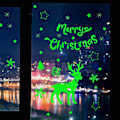 Miniatyrbillede 4 af 5: Jul Glow in the Dark Vindue Dekoration Stickers, 68Pcs Nat Luminous Stjerner Snefnug Renser Stickers