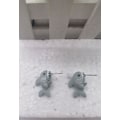 Miniatyrbild 2 av 2: 6 par söta djurbettörhängen 3D-lera djurdekoration örhängen 6 par olika stilar djurörhängen