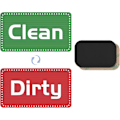 Miniatyrbild 2 av 5: Diskmaskinsmagnet för Ren och Smutsig, Dubbelsidig Diskmaskinsindikatormagnet, Diskmaskinsmagnet Ren Smutsig Skylt, Universal Köksvändbar Ind